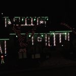 Buena Vista Lights image showing Santa on side and an elf on the other.